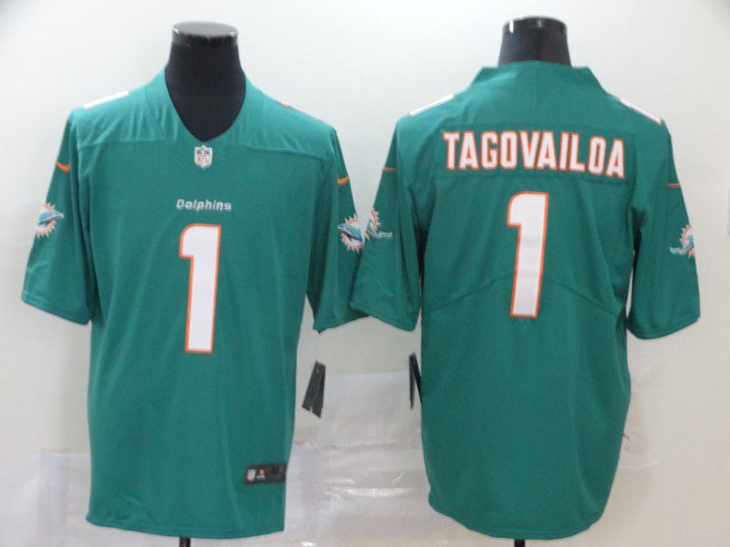 Men Miami Dolphins #1 Tagovailoa Green Nike Vapor Untouchable Stitched Limited NFL Jerseys
